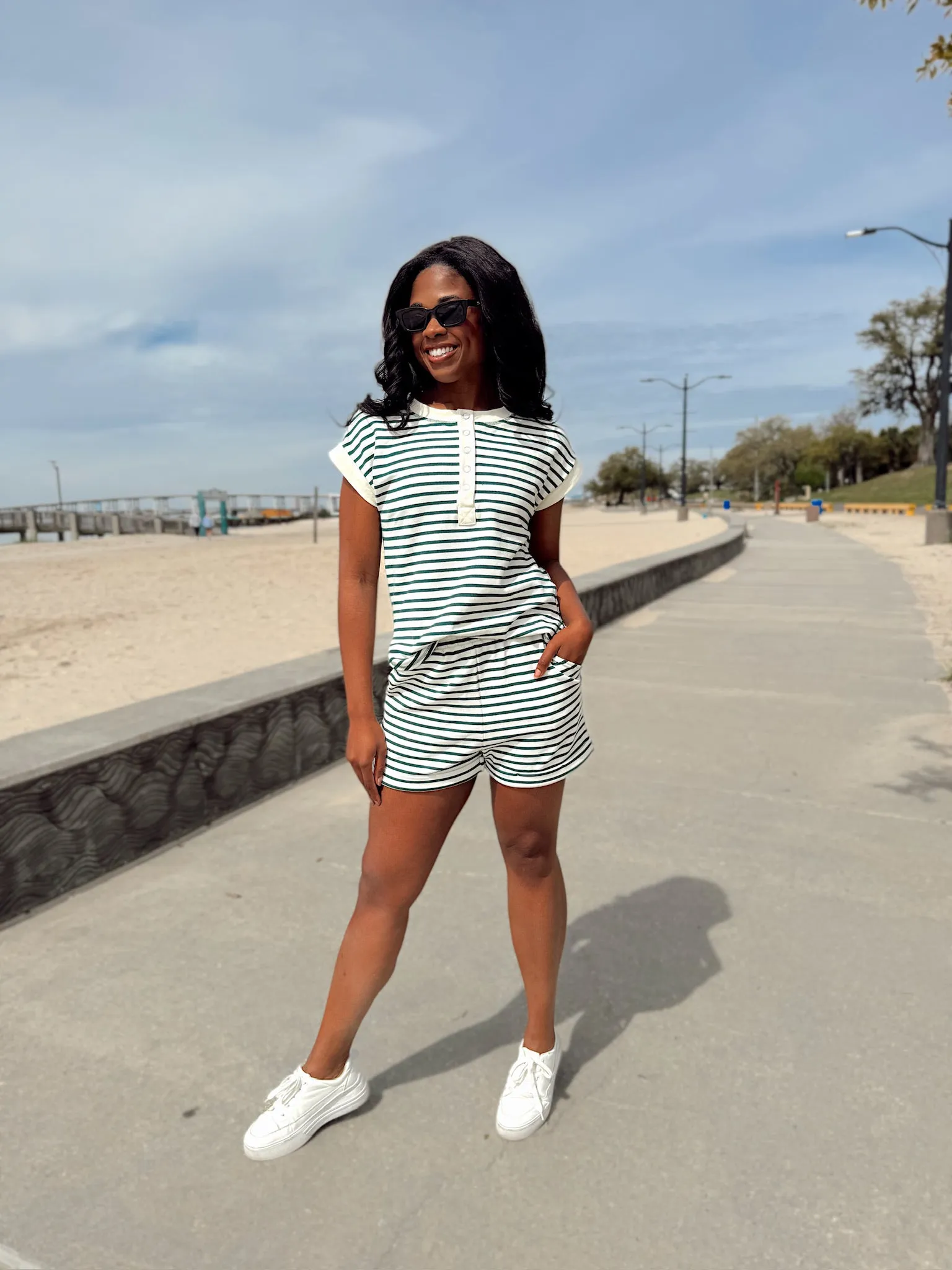 Smooth Strides Stripe Shorts sold by Bella Rose boutique product image thumbnail 3