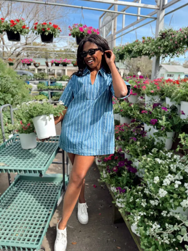 New Adventures Denim Dress made by HYFVE