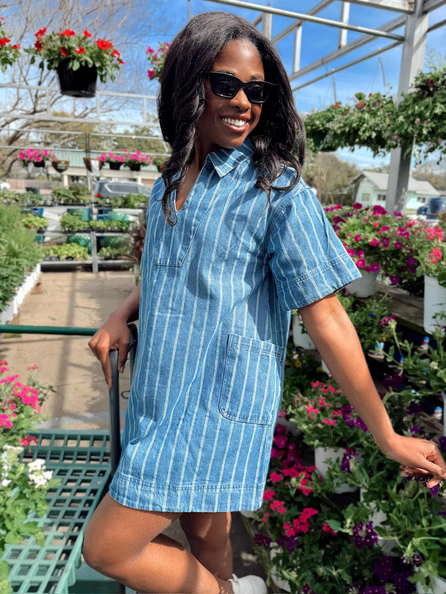 New Adventures Denim Dress sold by Bella Rose boutique product image thumbnail 2