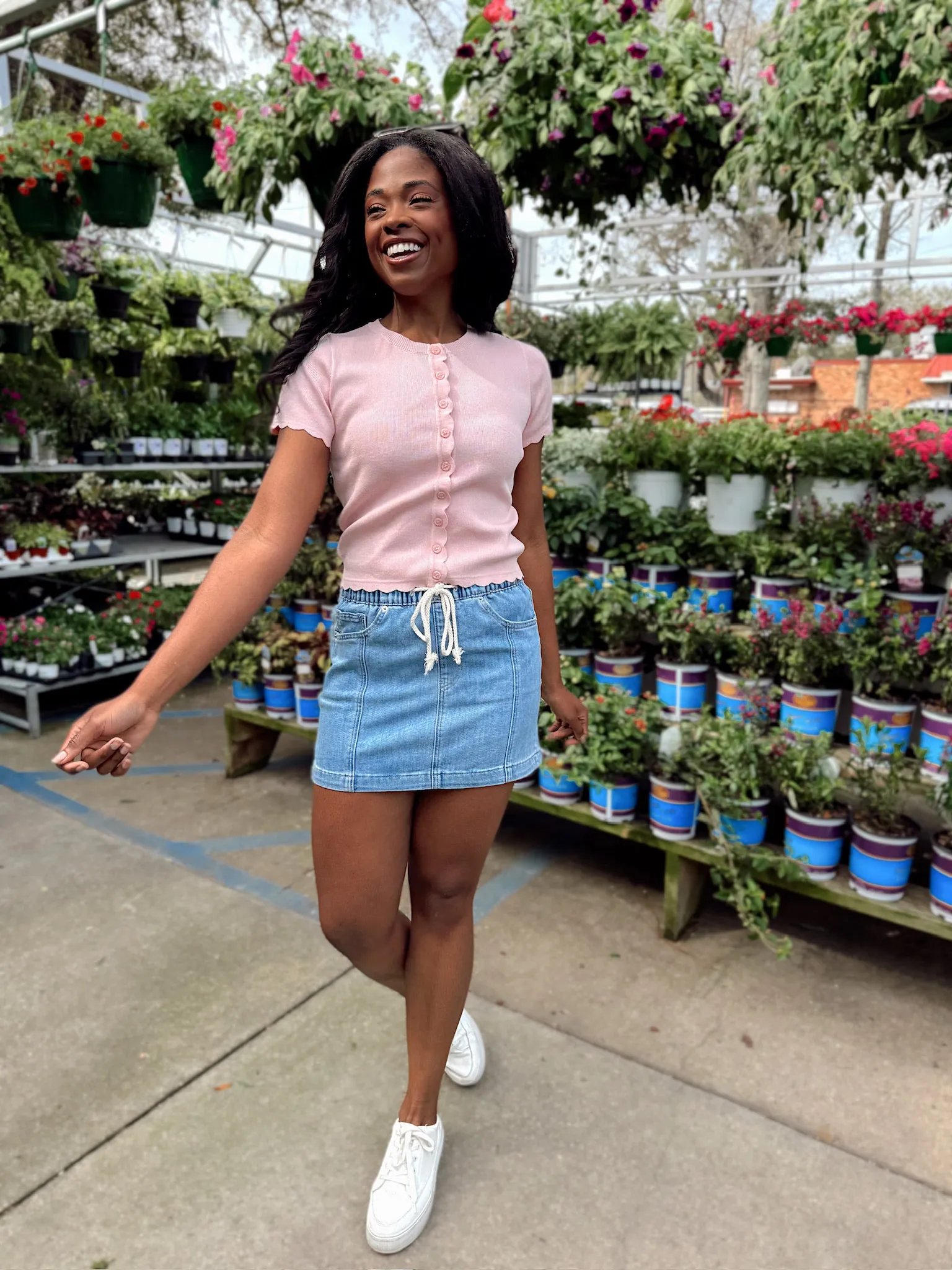RESTOCK: Talia High-rise Denim Skirt sold by Bella Rose boutique