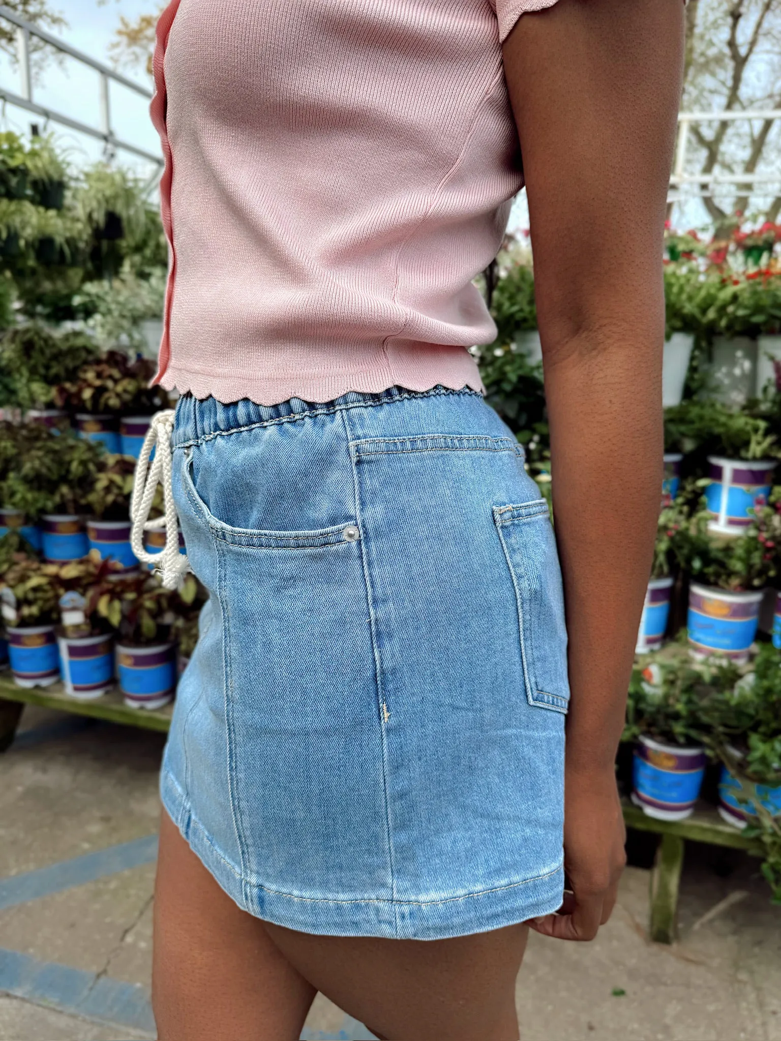 RESTOCK: Talia High-rise Denim Skirt sold by Bella Rose boutique product image thumbnail 5