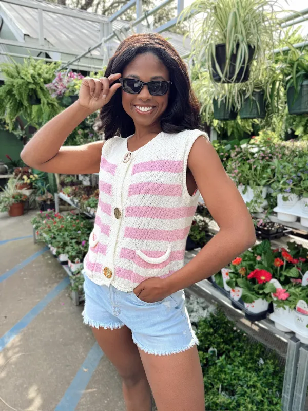 Daily Pause Knit Sweater Vest made by She and Sky