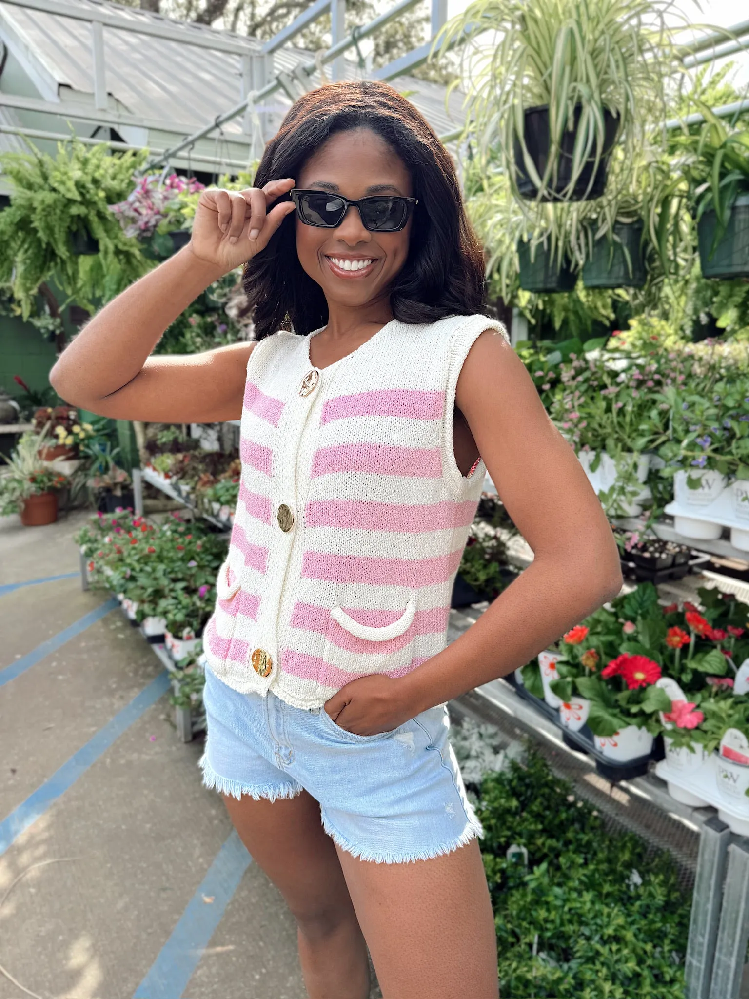 Daily Pause Knit Sweater Vest sold by Bella Rose boutique