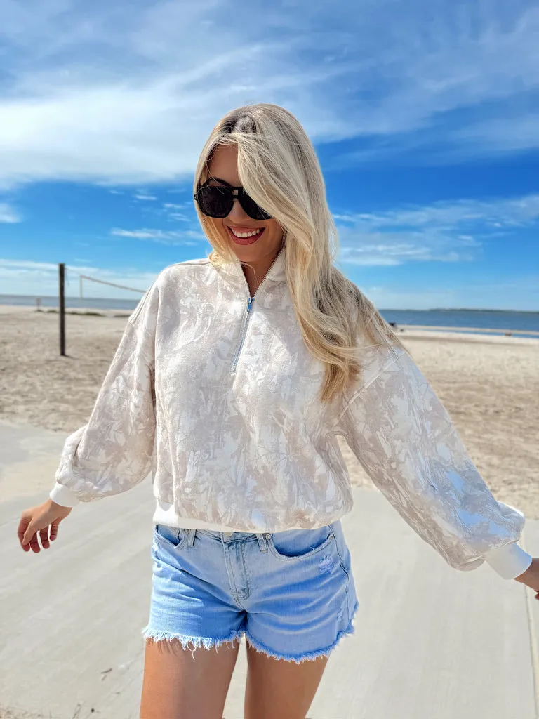 Kailee Quarter Zip Camo Pullover sold by Bella Rose boutique product image thumbnail 2