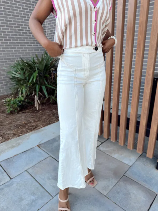 Emilia High Waisted Denim Pants made by Bella Rose boutique