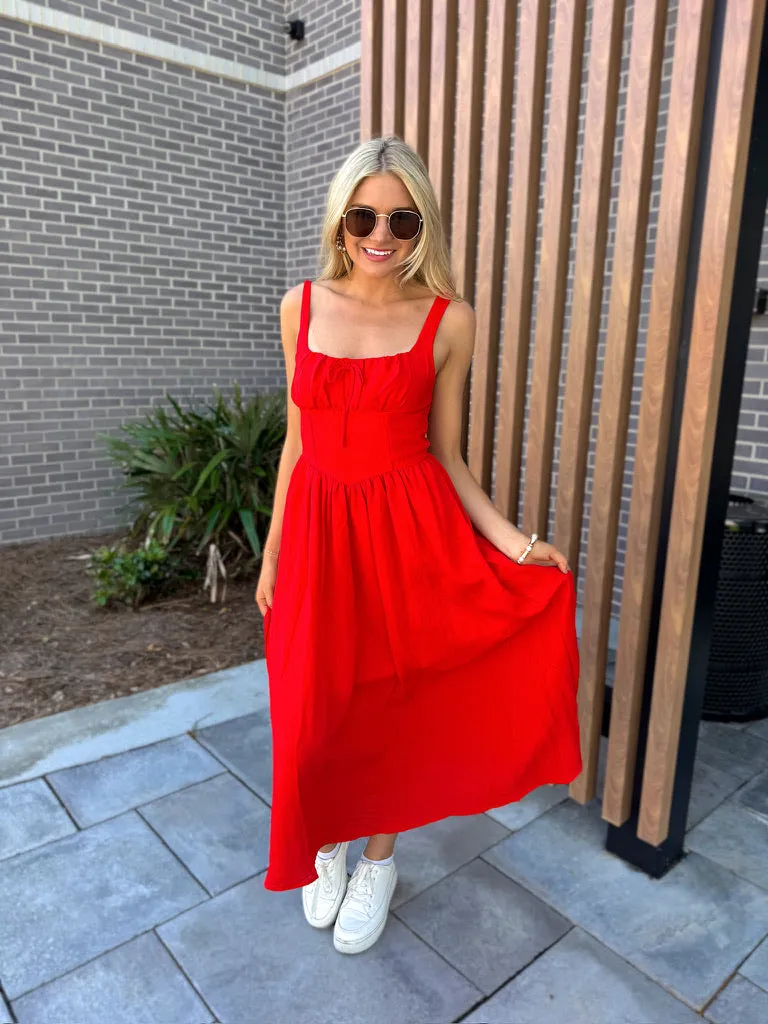 Rosy Recall Midi Dress sold by Bella Rose boutique product image thumbnail 2