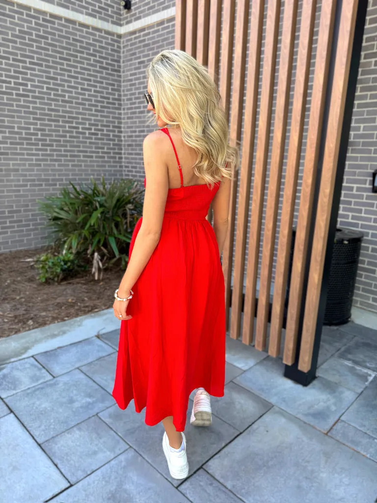 Rosy Recall Midi Dress sold by Bella Rose boutique product image thumbnail 4