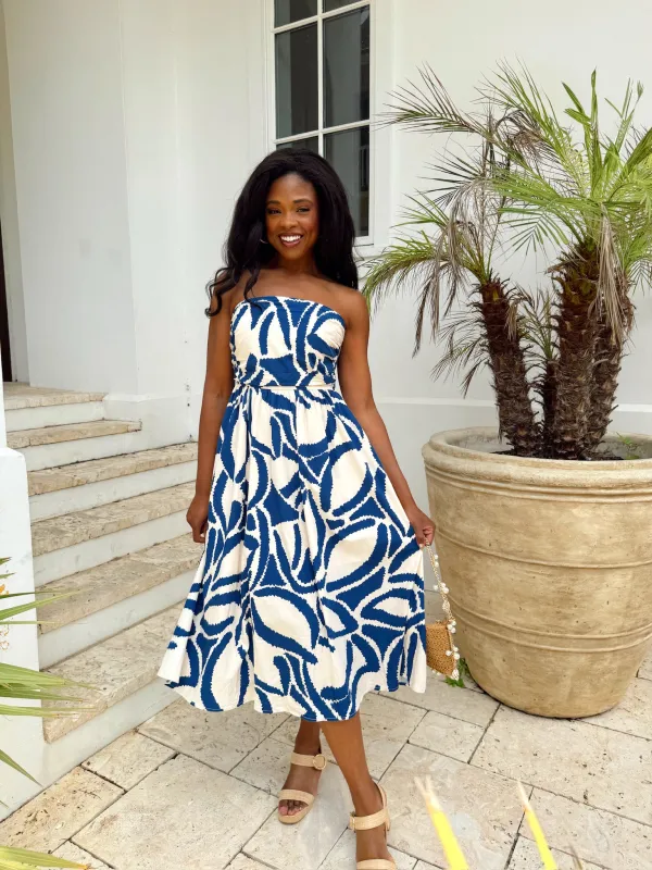 Daylight Reverie Strapless Midi Dress made by Dress Forum
