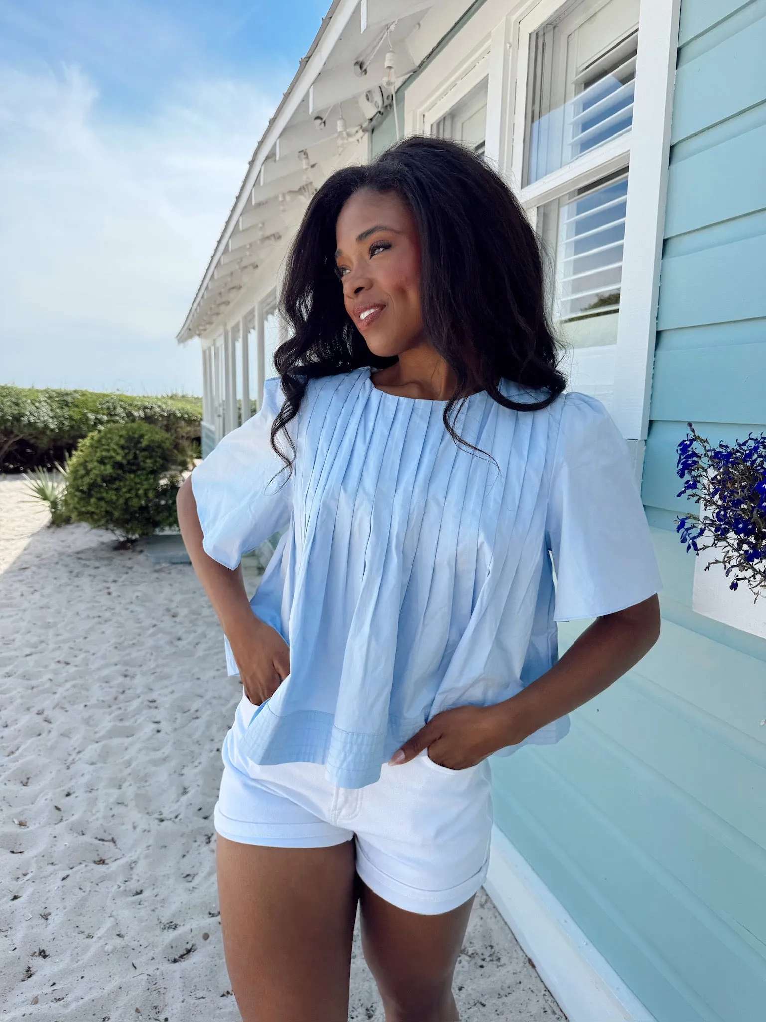 The Sweetest Detail Pleated Top sold by Bella Rose boutique product image thumbnail 3