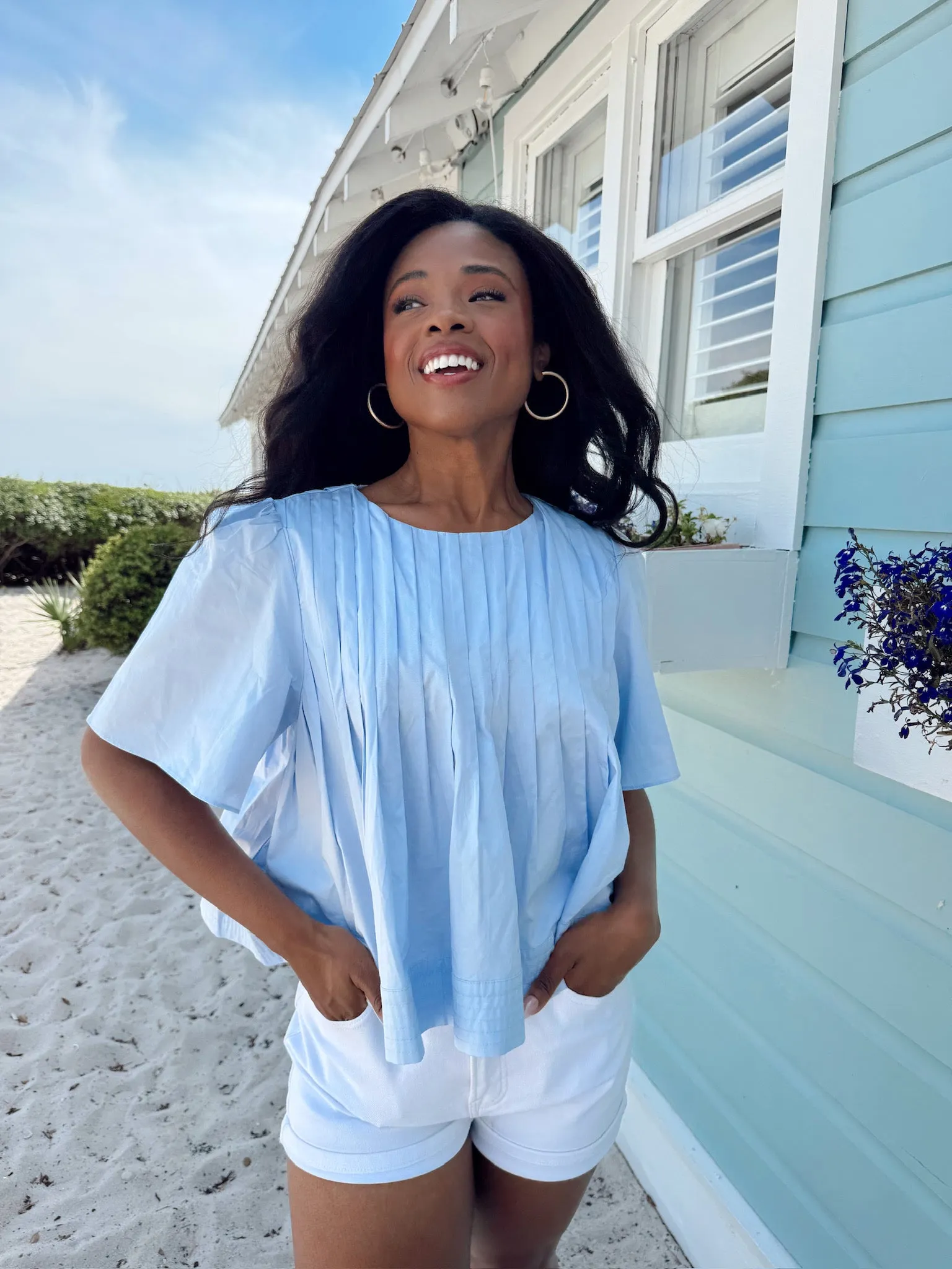 The Sweetest Detail Pleated Top sold by Bella Rose boutique product image thumbnail 5