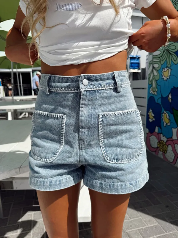 RESTOCK: Polished Play Denim Shorts made by Day + Moon