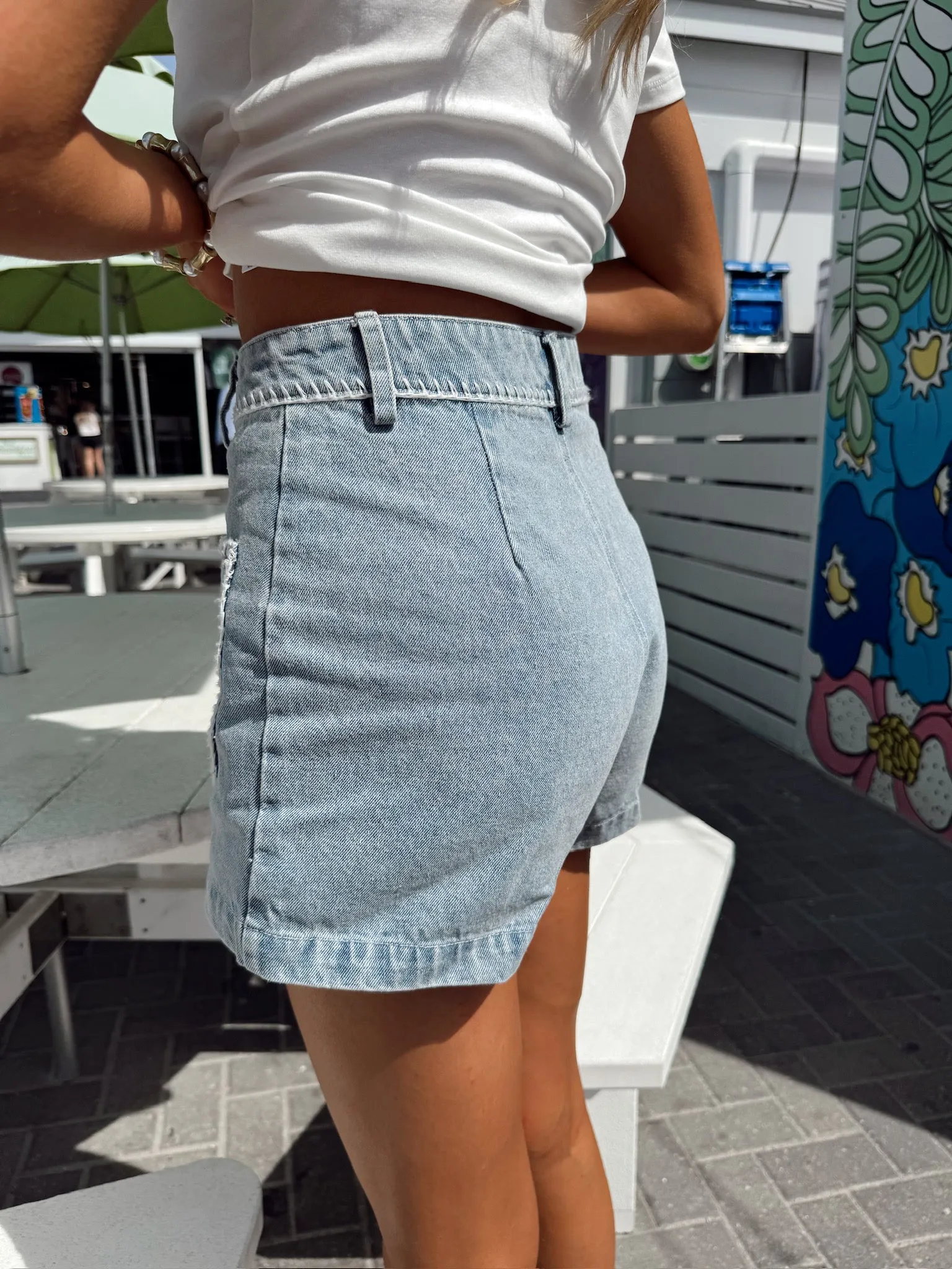 RESTOCK: Polished Play Denim Shorts sold by Bella Rose boutique product image thumbnail 4