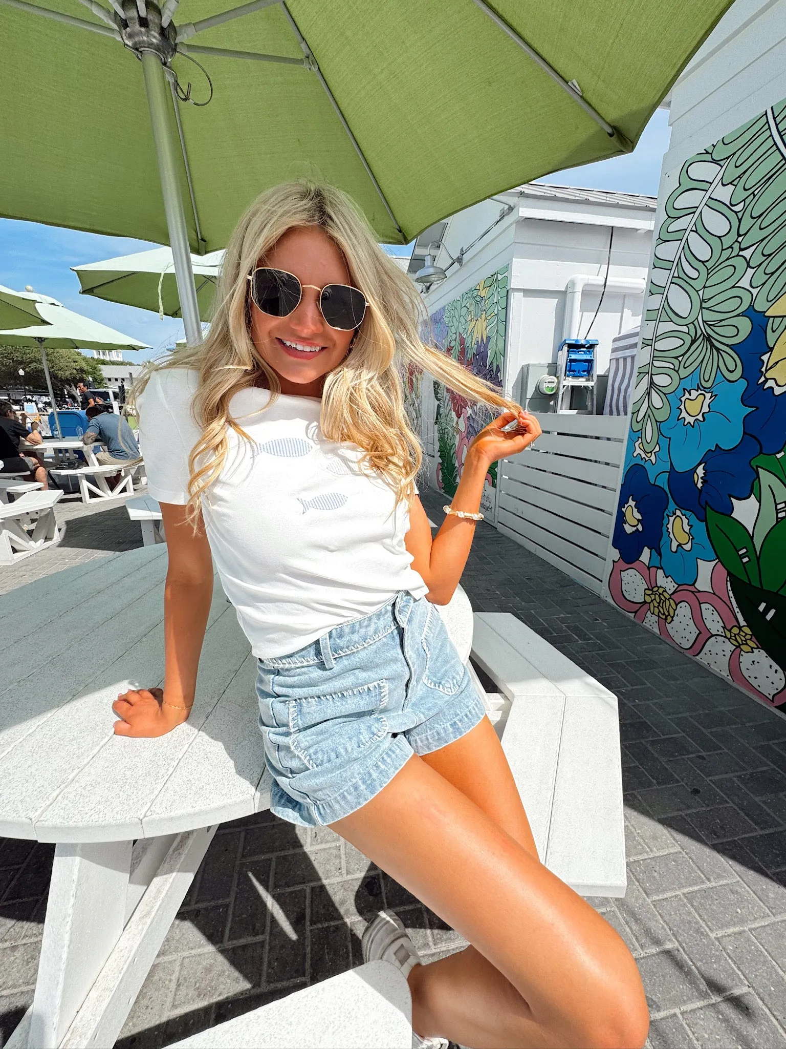 RESTOCK: Polished Play Denim Shorts sold by Bella Rose boutique product image thumbnail 3