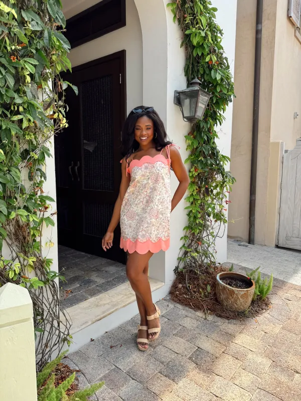 Look Twice Floral Mini Dress made by entro