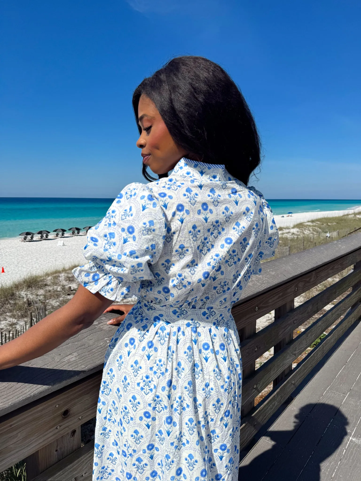 Hint Of Romance Floral Midi Dress sold by Bella Rose boutique product image thumbnail 4