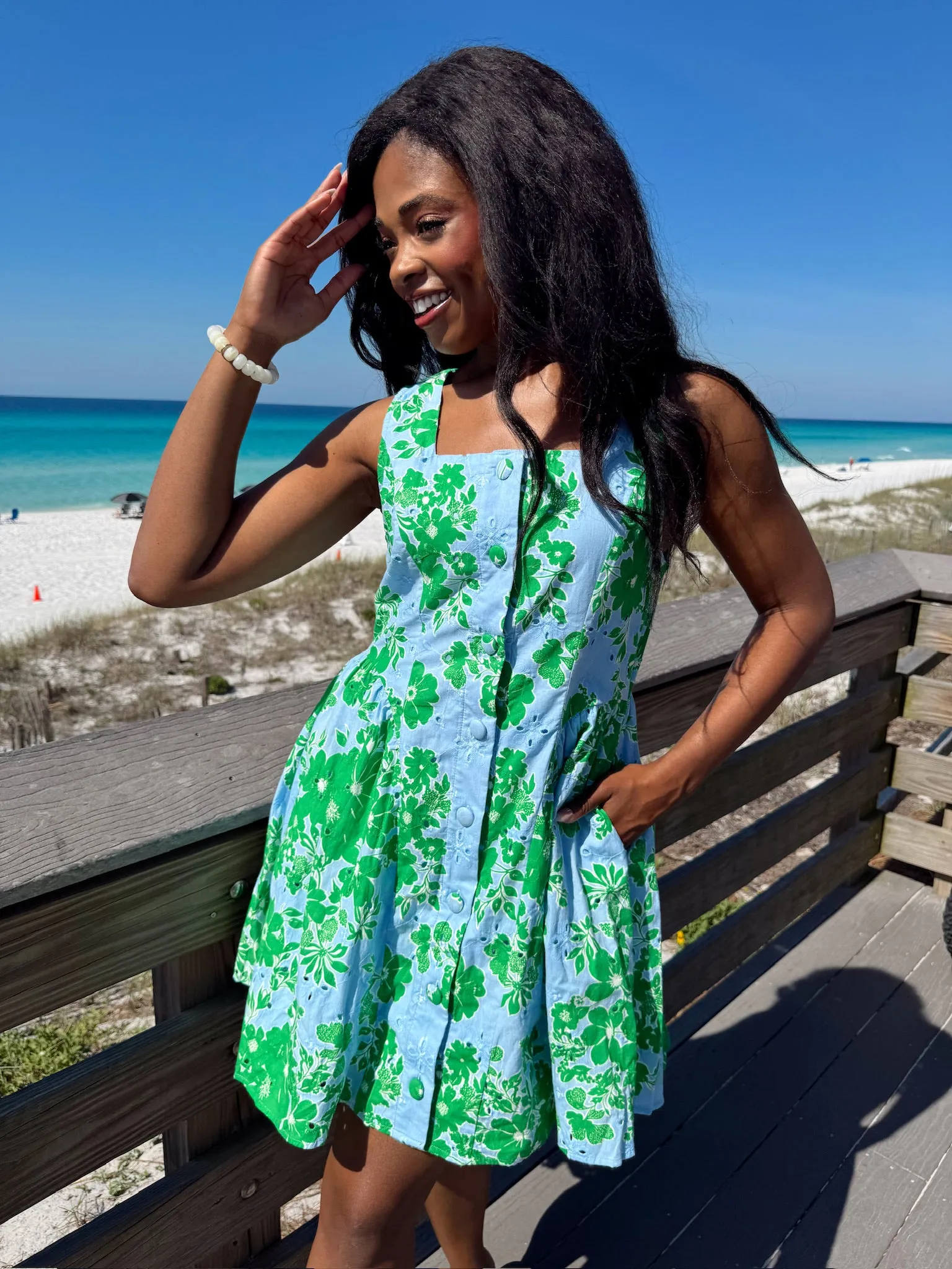 Cecilia Floral Mini Dress sold by Bella Rose boutique product image thumbnail 3