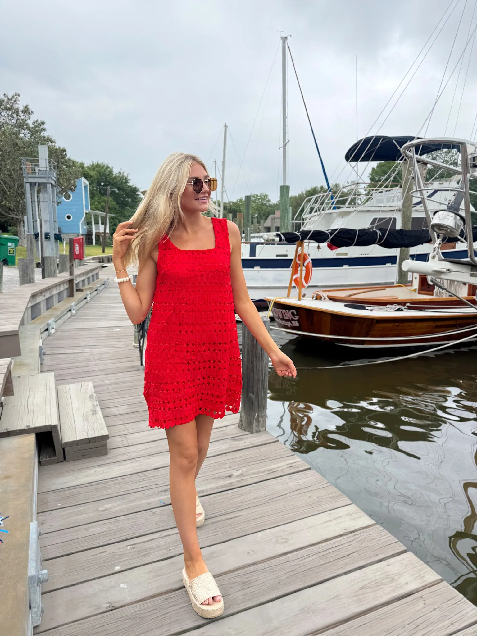 Full Transparency Crochet Mini Dress sold by Bella Rose boutique product image thumbnail 2