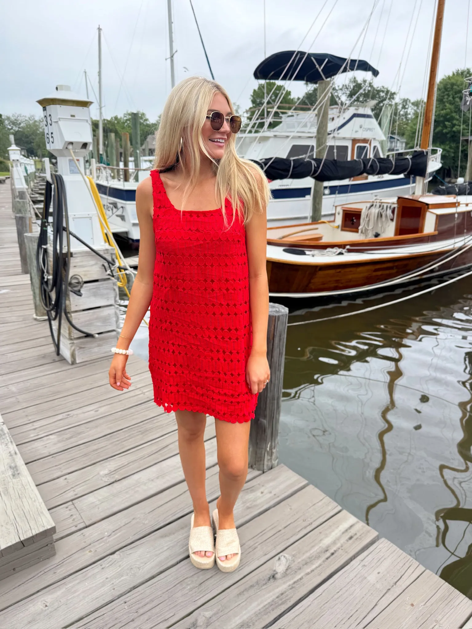 Full Transparency Crochet Mini Dress sold by Bella Rose boutique product image thumbnail 4