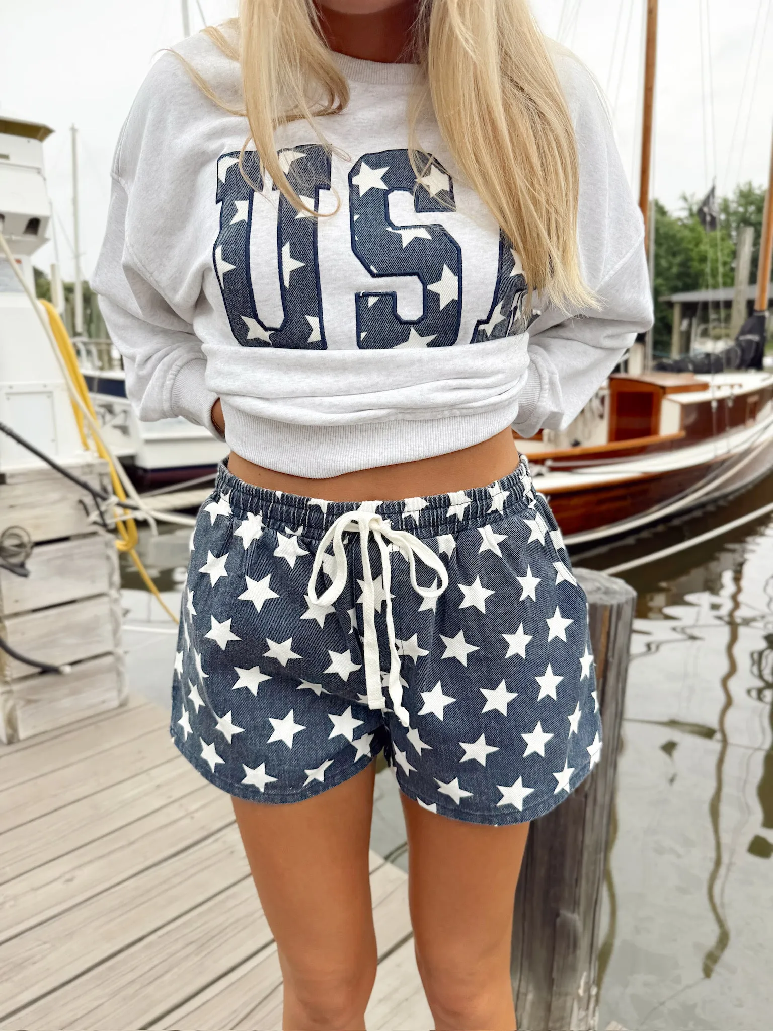 All The Stars Denim Shorts sold by Bella Rose boutique product image thumbnail 2