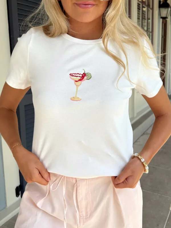 Spicy Cocktail Embroidered Top made by Sunday Edition