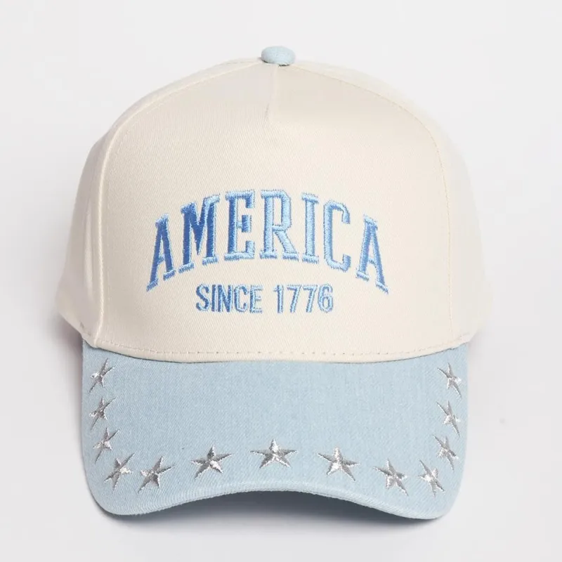 Two Tone AMERICA Trucker Hat made by Bella Rose boutique