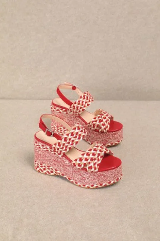 Dolce Woven Platform Sandals made by Mi.iM