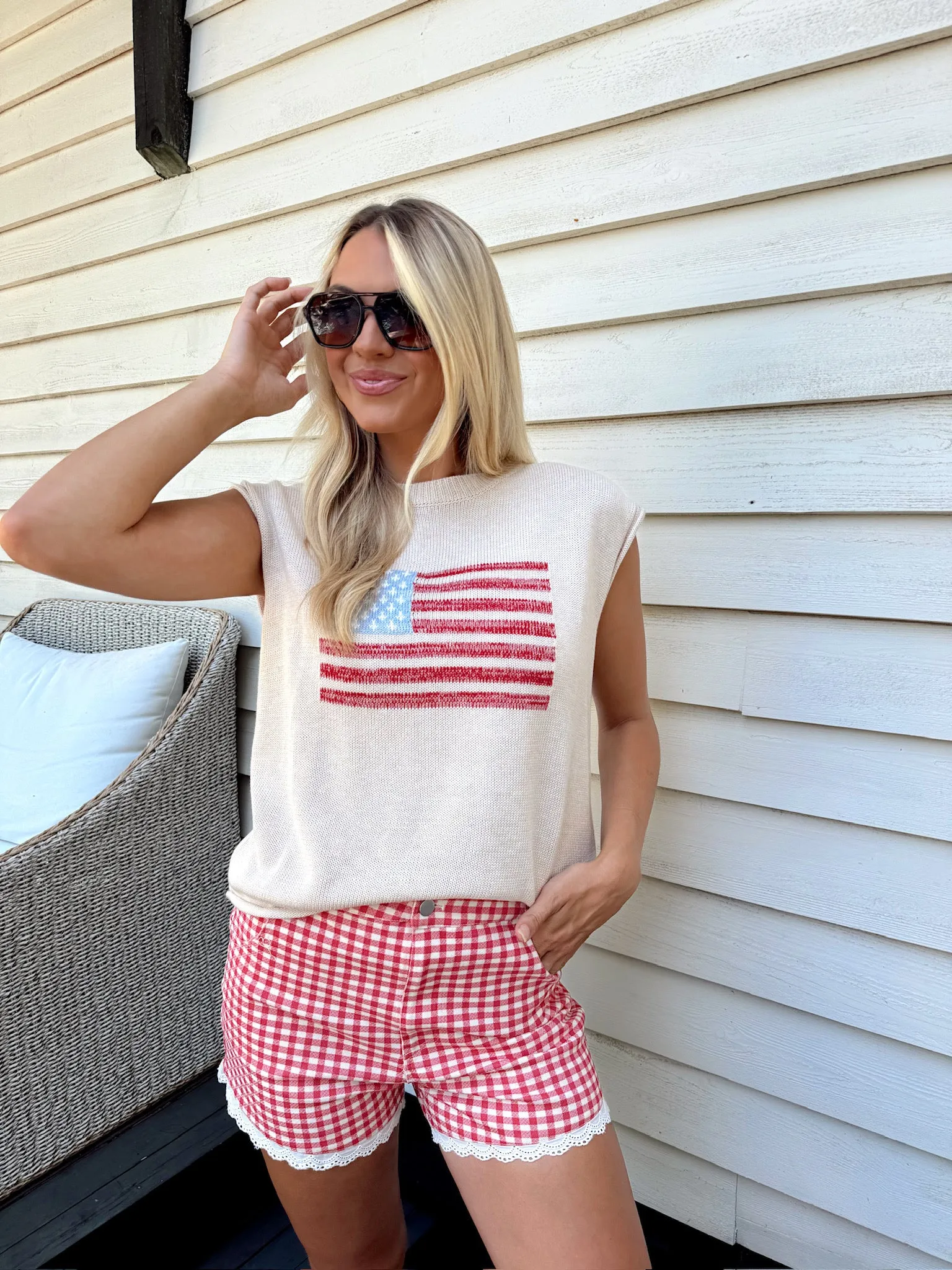Paint The Town Gingham Shorts sold by Bella Rose boutique product image thumbnail 2
