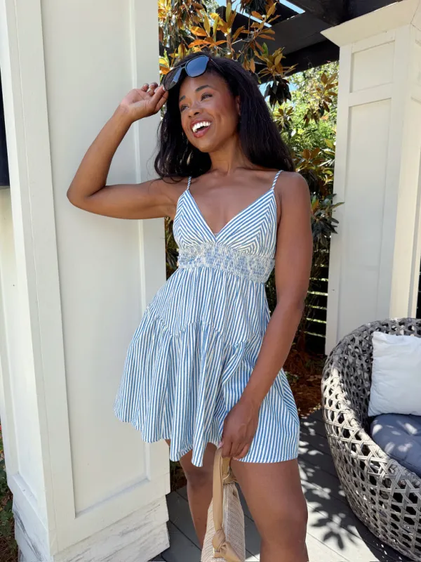 Standard Issue Stripe Mini Dress made by ILLA ILLA