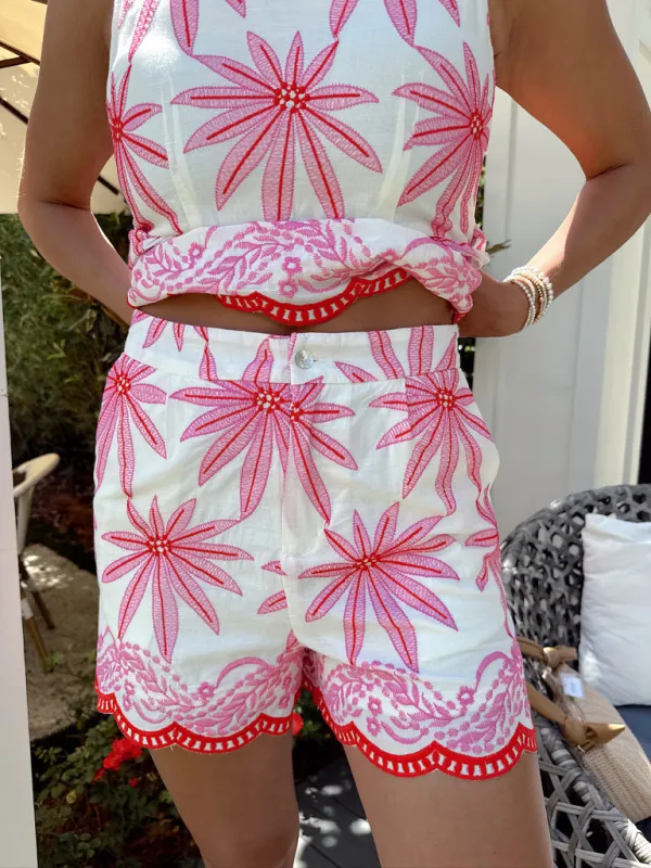 Pretty Comes Easy Floral Shorts made by entro