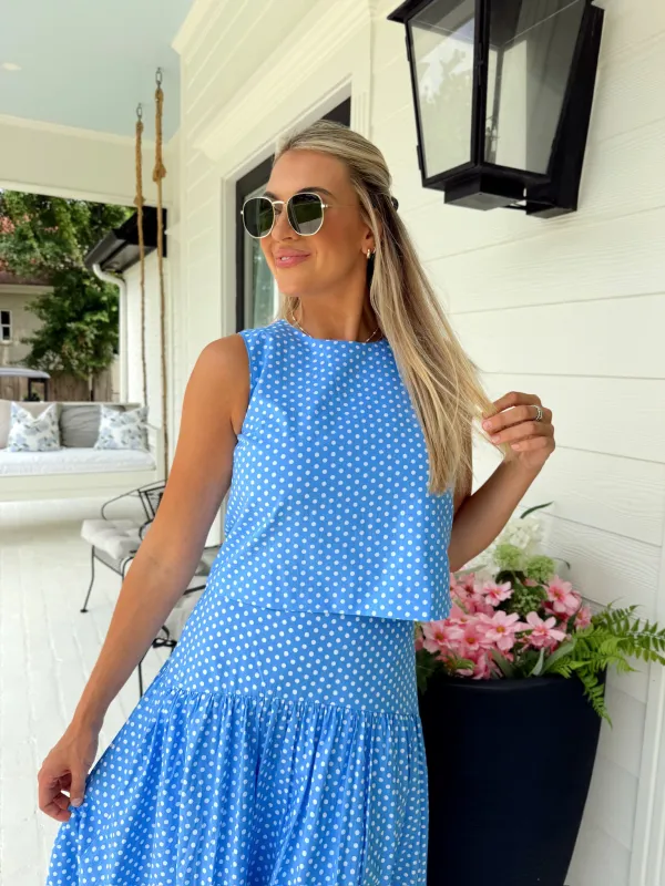 Purely Essential Polka Dot Top made by Day + Moon