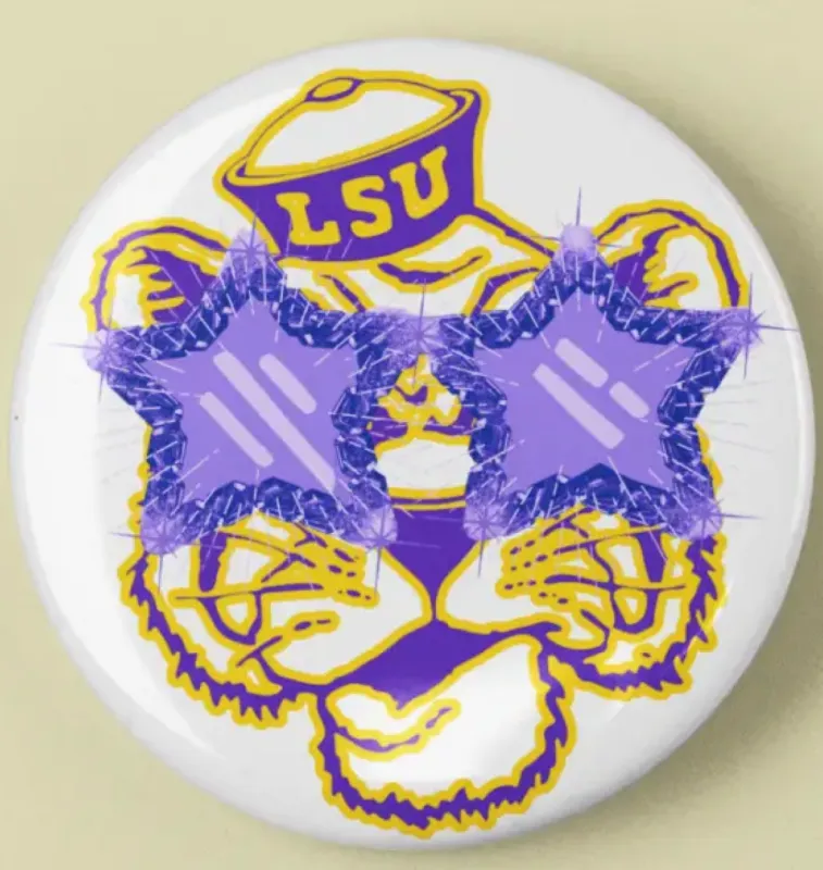 LSU Gameday Buttons made by Bella Rose boutique