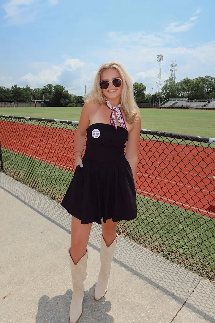 Heartbreaker Energy Strapless Mini Dress sold by Bella Rose boutique