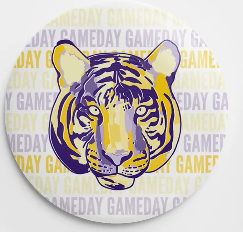 Tiger Gameday Button made by Bella Rose boutique
