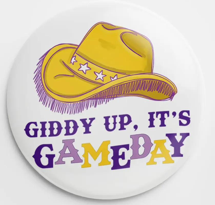 Giddy Up Button made by Bella Rose boutique