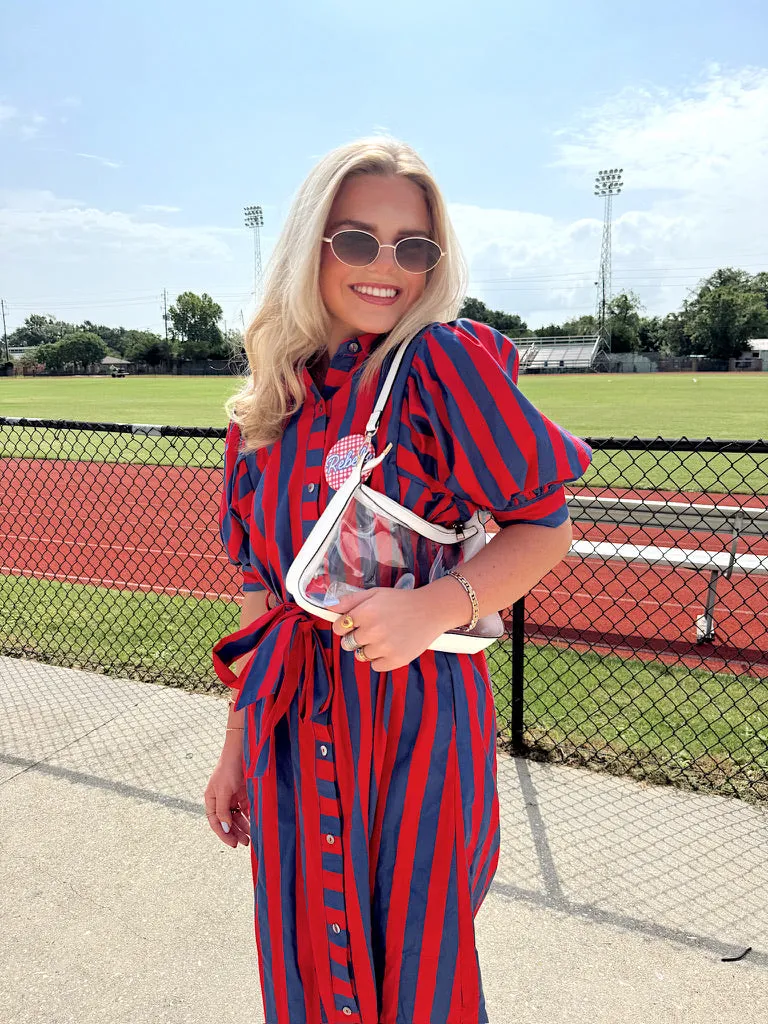 Thoughtfully Yours Stripe Midi Dress sold by Bella Rose boutique product image thumbnail 4