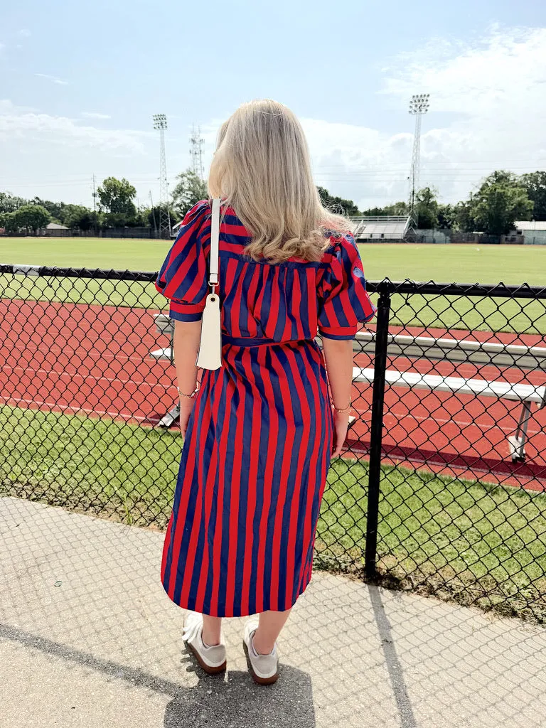Thoughtfully Yours Stripe Midi Dress sold by Bella Rose boutique product image thumbnail 5