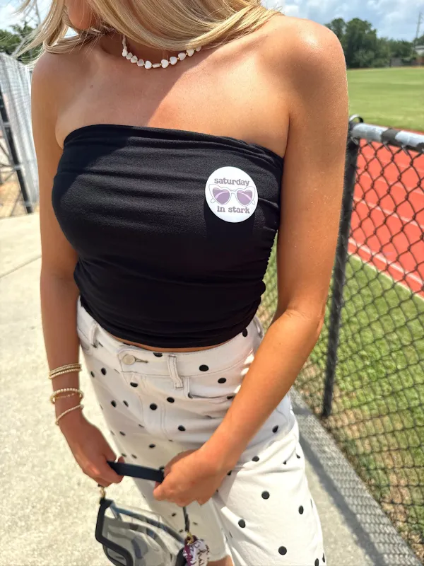 Easy Energy Strapless Ruched Top made by Blu Pepper