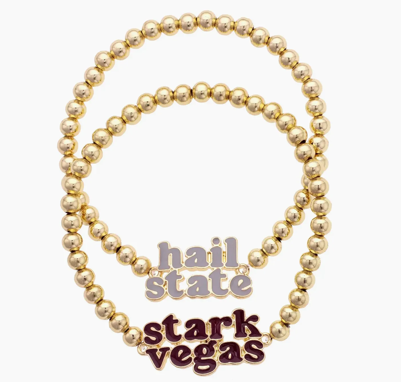 MSU Bead Bracelet Set sold by Bella Rose boutique