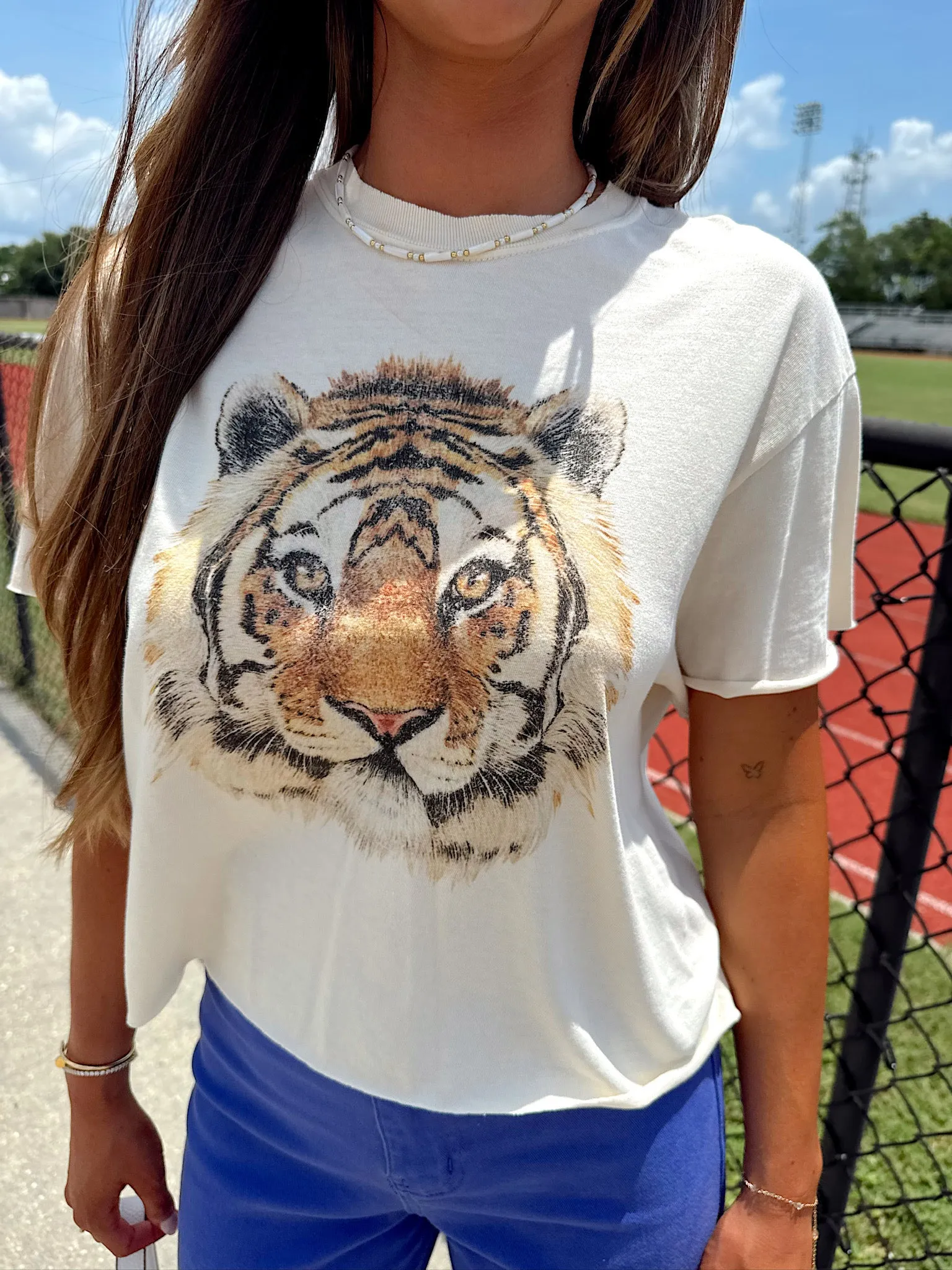 RESTOCK: Coming For You Tiger Head Graphic Top sold by Bella Rose boutique product image thumbnail 2