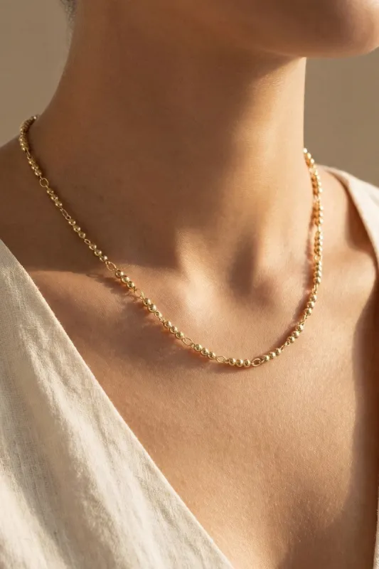 Ball Beaded Chain Necklace made by Fame Accessories