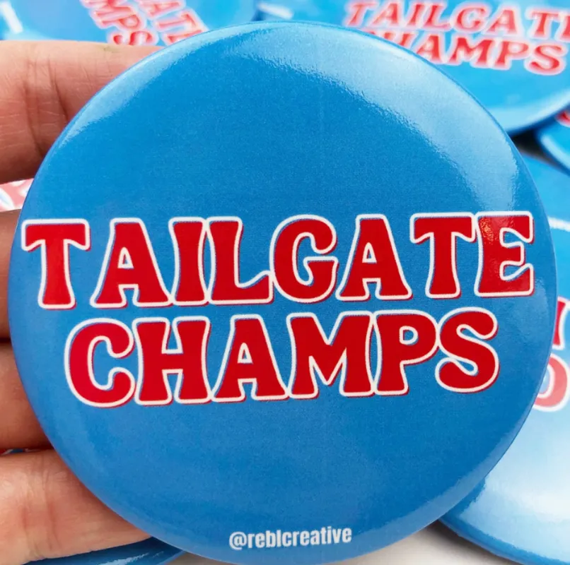 Tailgate Champs Button made by Bella Rose boutique