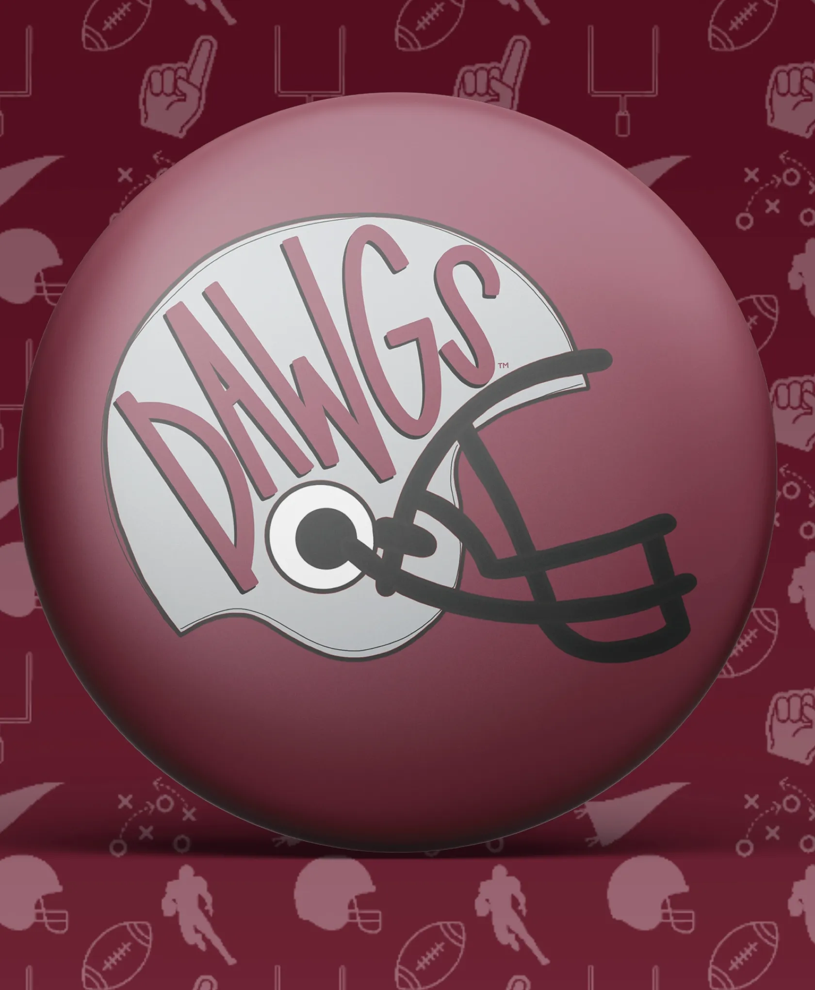 MSU DAWGS Helment Gameday Button sold by Bella Rose boutique