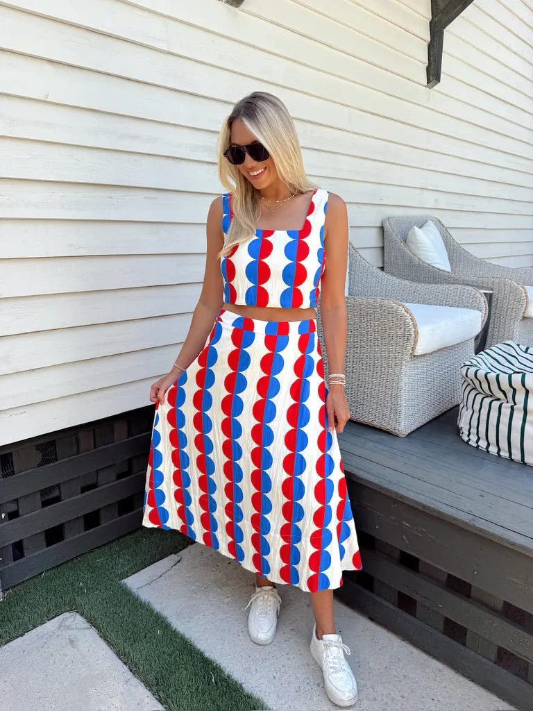 RESTOCK: Retro Causal Two Piece Set sold by Bella Rose boutique