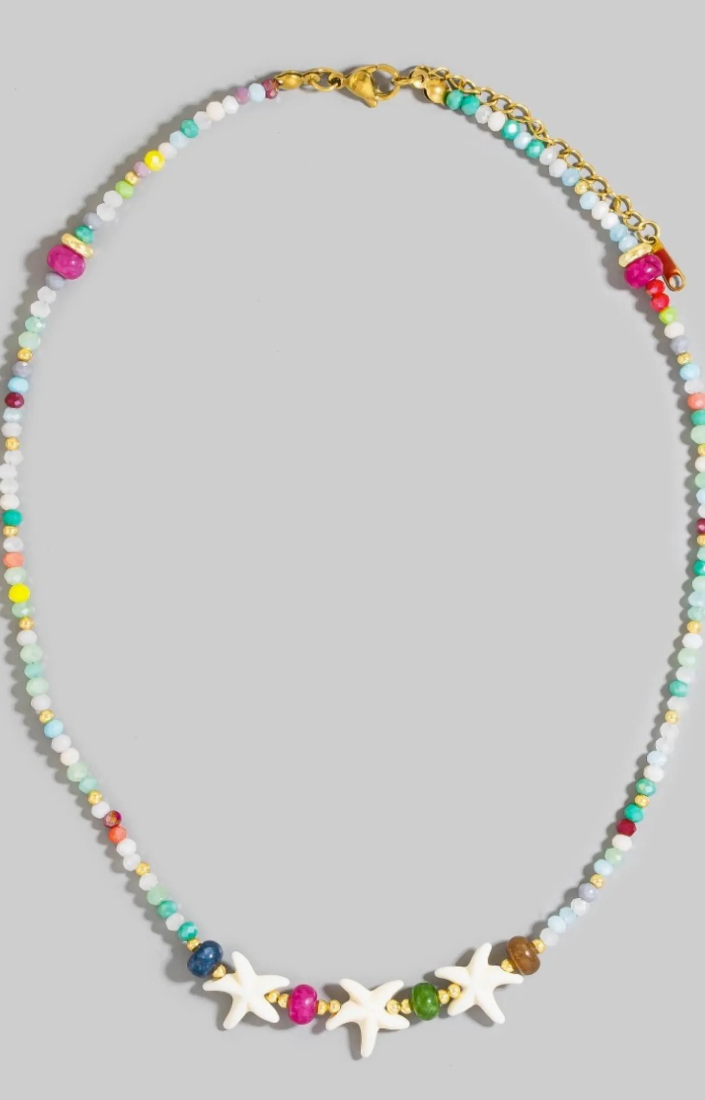 Beaded Starfish Charms Necklace sold by Bella Rose boutique product image thumbnail 2