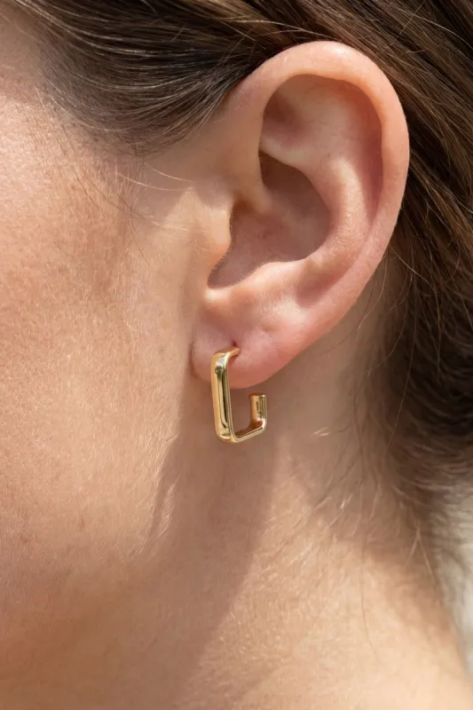 Square Hoop Earrings made by Fame Accessories