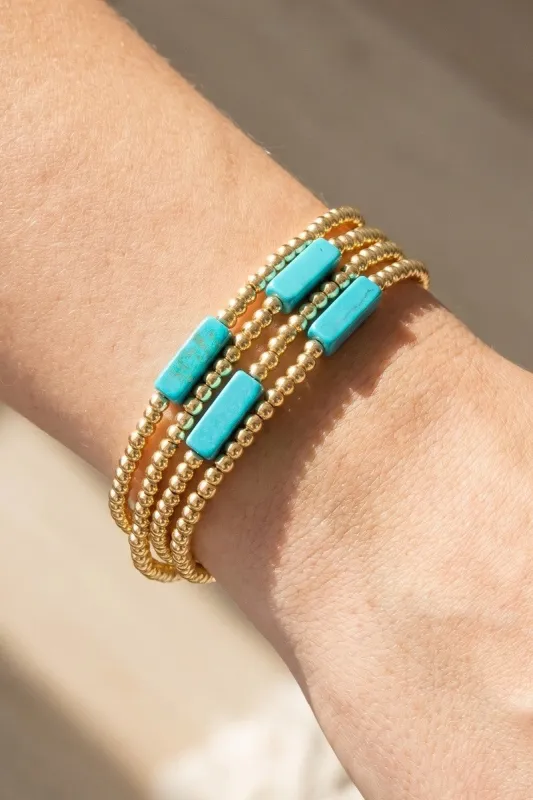 Stone Accent Stretch Bracelet Set made by Fame Accessories