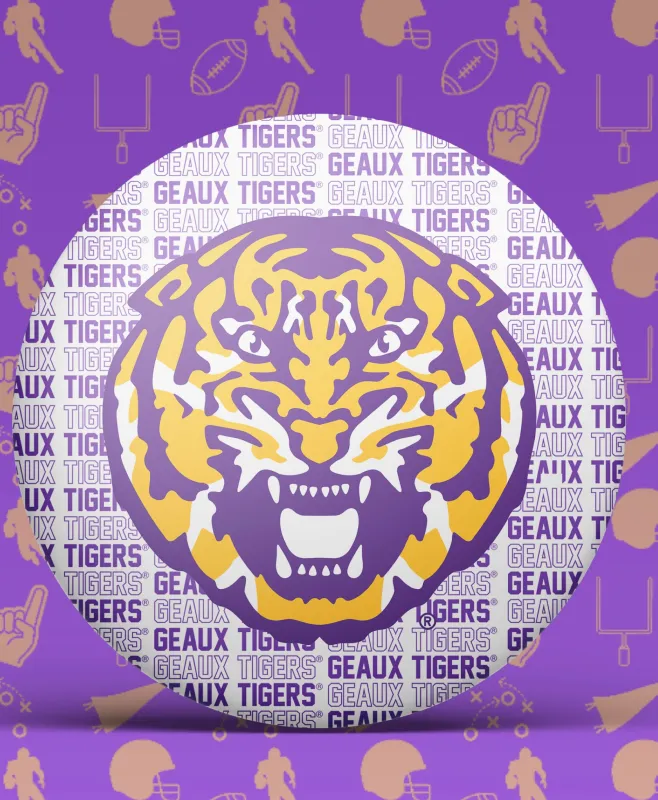Retro Tiger Logo Gameday Button made by Bella Rose boutique
