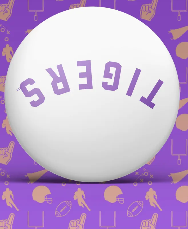Tigers Upside Down Gameday Button made by Bella Rose boutique