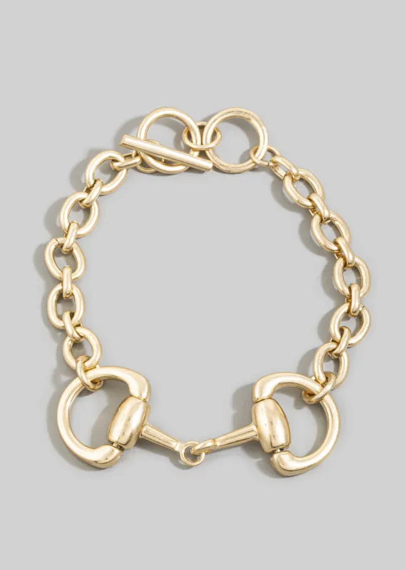 Equestrian Horse Bit Toggle Clasp Bracelet made by Fame