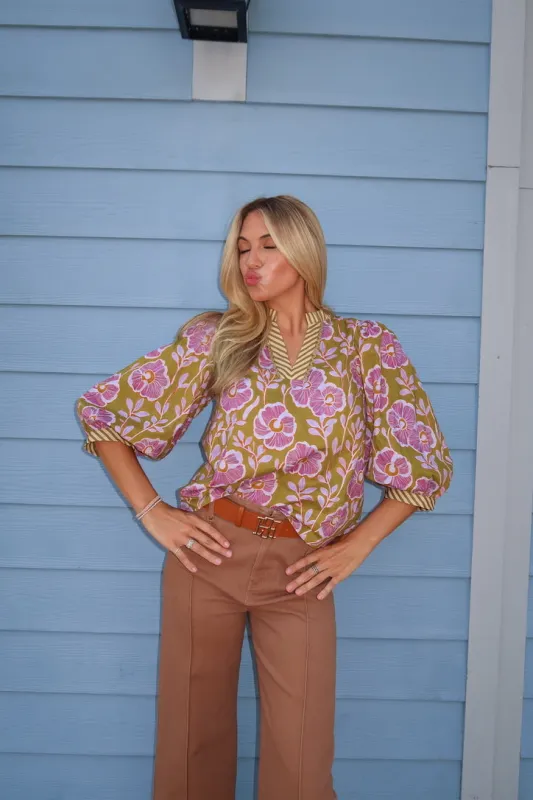 Blooming in Watercolor Top made by JODIFL